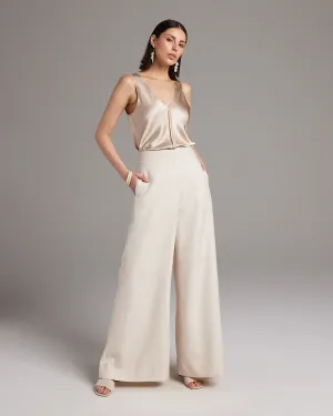 High Waist Wide Trouser