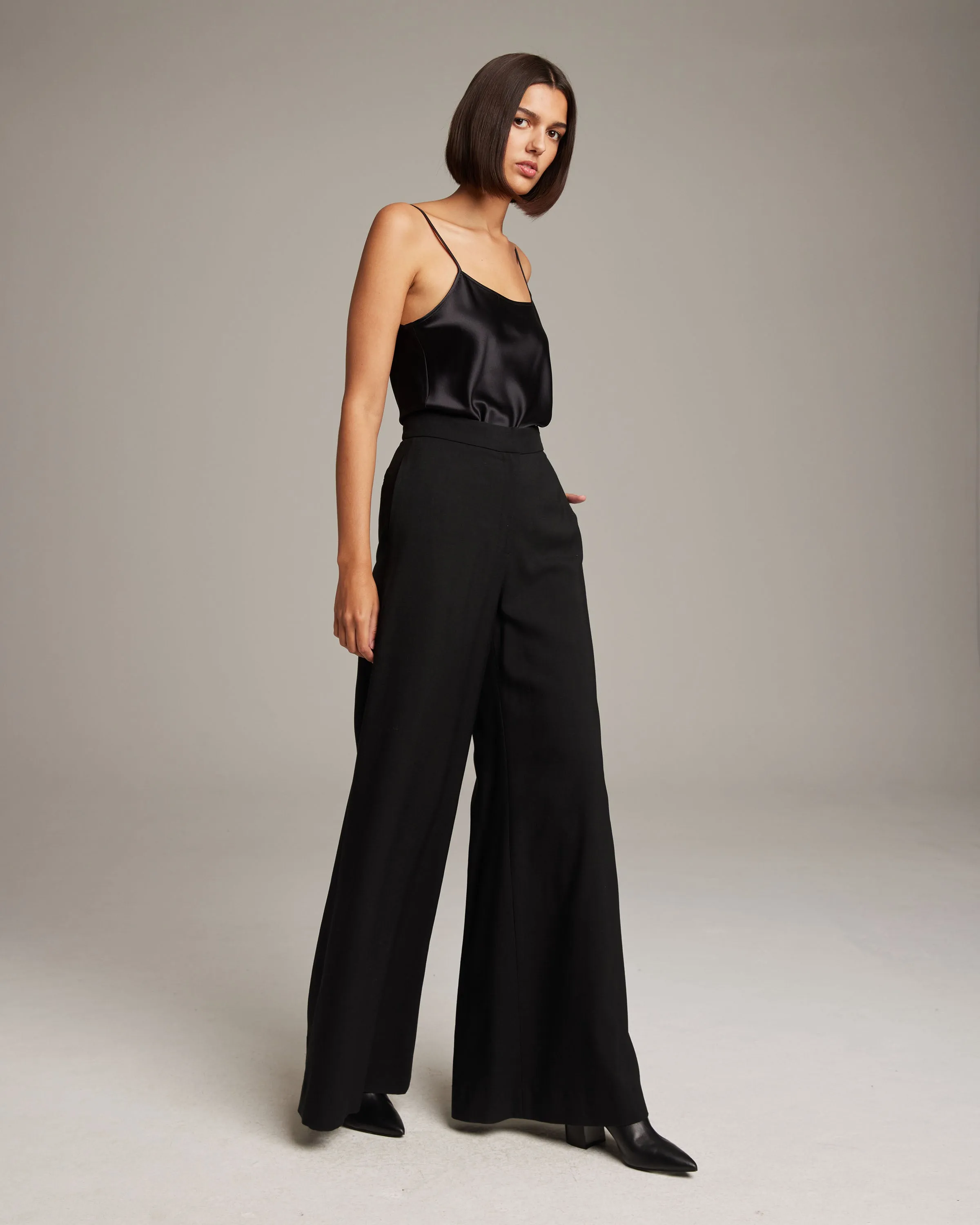 High Waist Wide Trouser