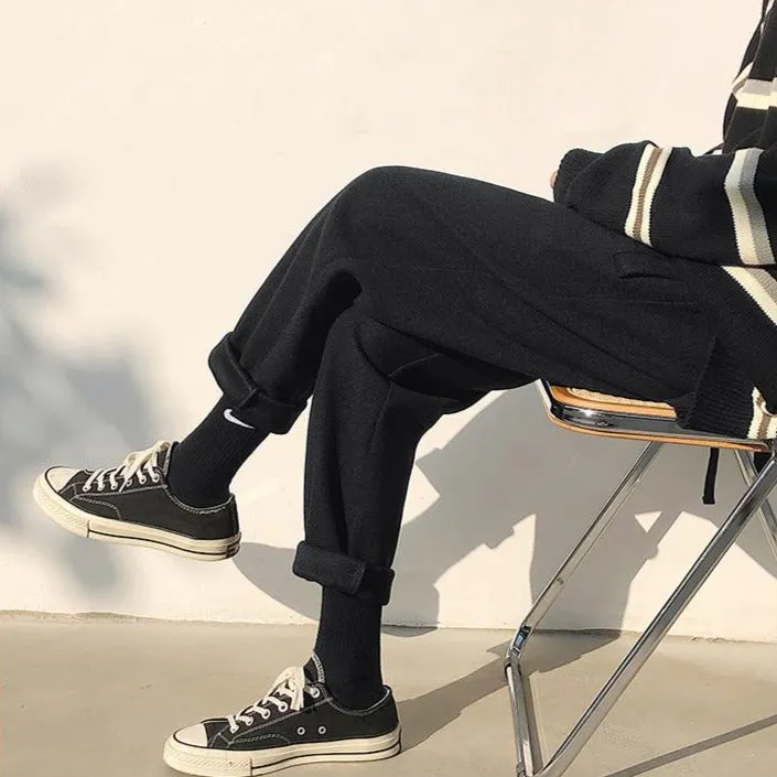 High-Waisted Joggers With Straight Leg