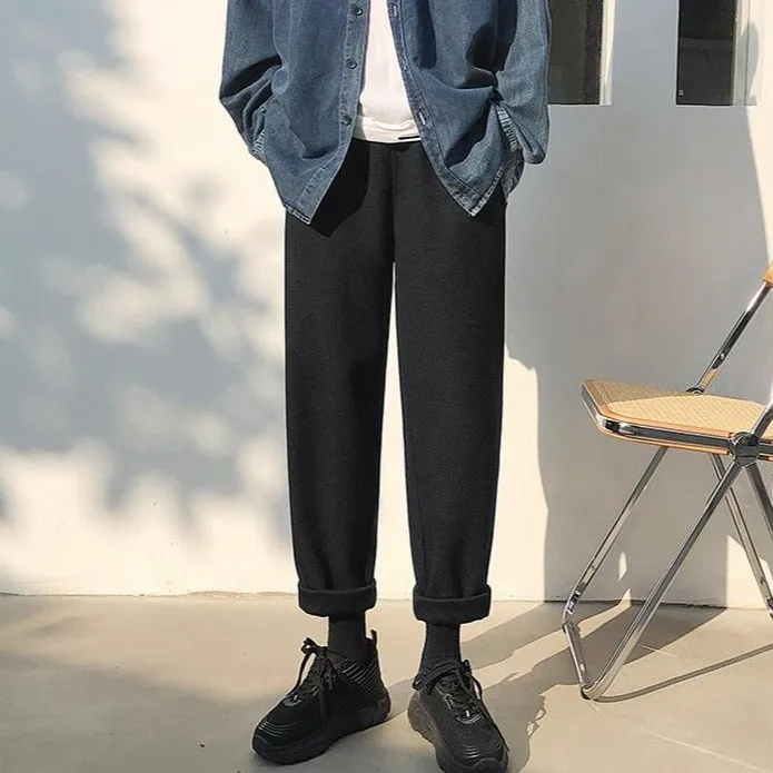 High-Waisted Joggers With Straight Leg