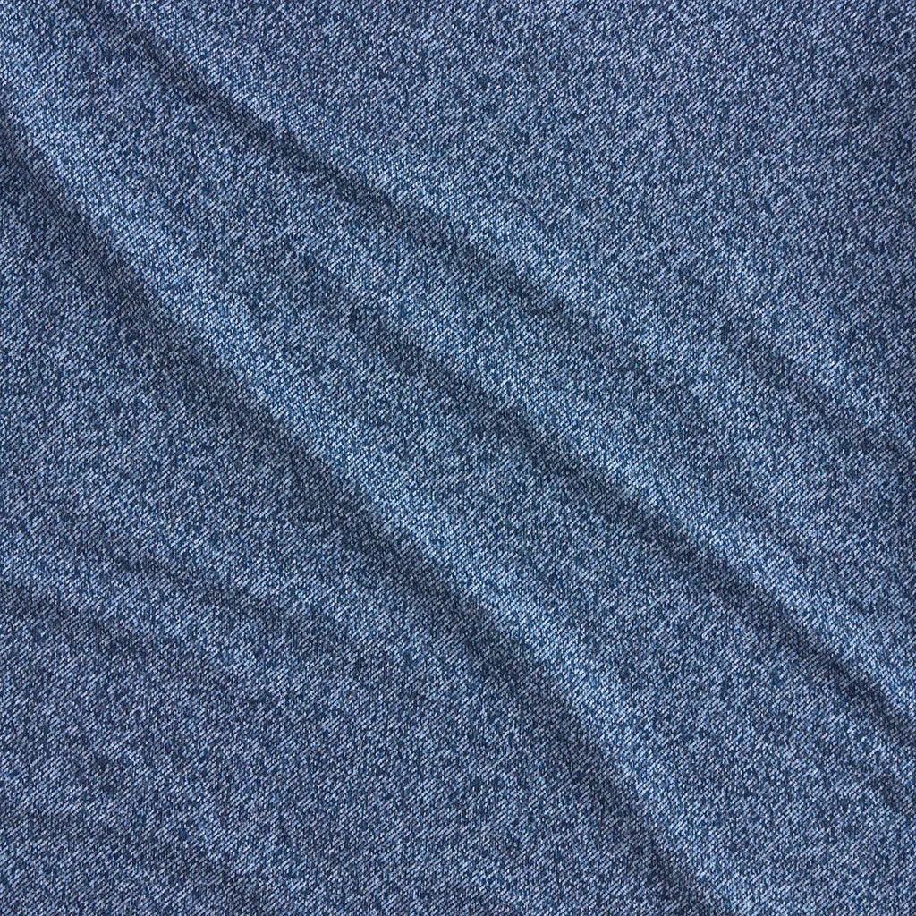 Indigo Denim French Terry Button Cardigan