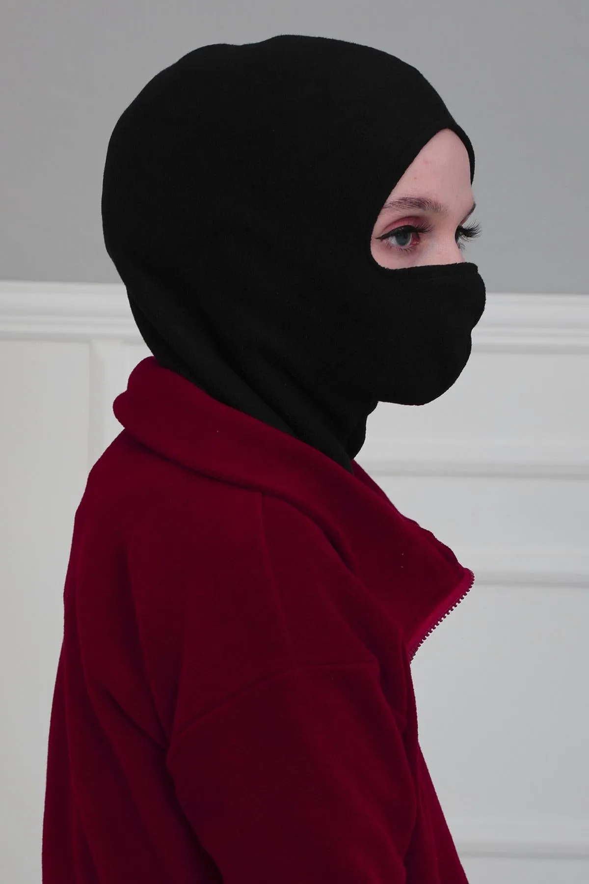 Instant Turban Fleece Lightweight Inner Bonnet Ninja Cap, Slip on Hijab, Balaclava Wind-Resistant Face Mask,TB-2P