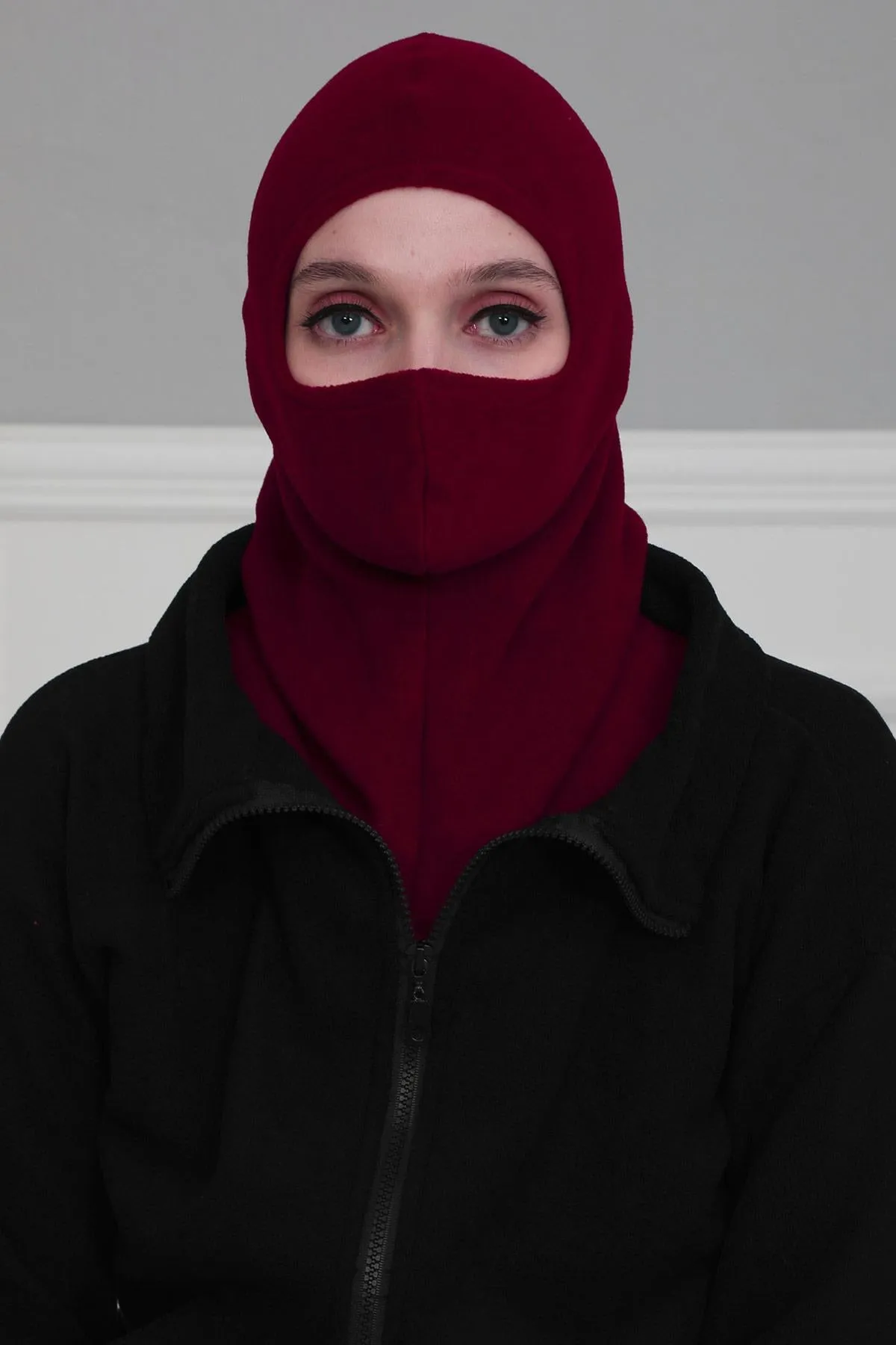 Instant Turban Fleece Lightweight Inner Bonnet Ninja Cap, Slip on Hijab, Balaclava Wind-Resistant Face Mask,TB-2P