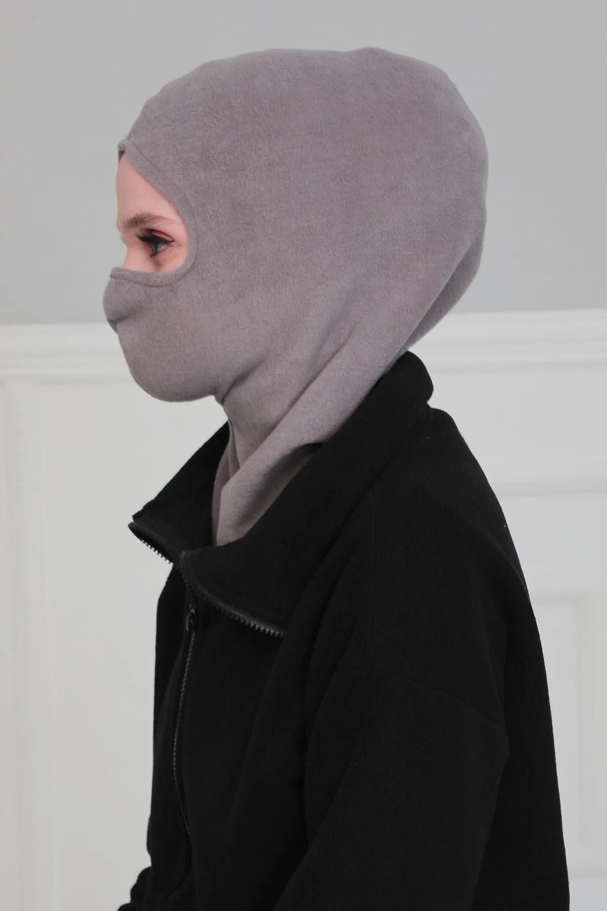 Instant Turban Fleece Lightweight Inner Bonnet Ninja Cap, Slip on Hijab, Balaclava Wind-Resistant Face Mask,TB-2P
