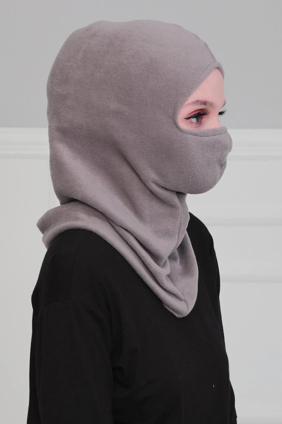 Instant Turban Fleece Lightweight Inner Bonnet Ninja Cap, Slip on Hijab, Balaclava Wind-Resistant Face Mask,TB-2P