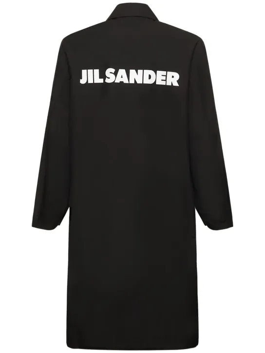 Jil Sander   Printed cotton poplin parka coat 