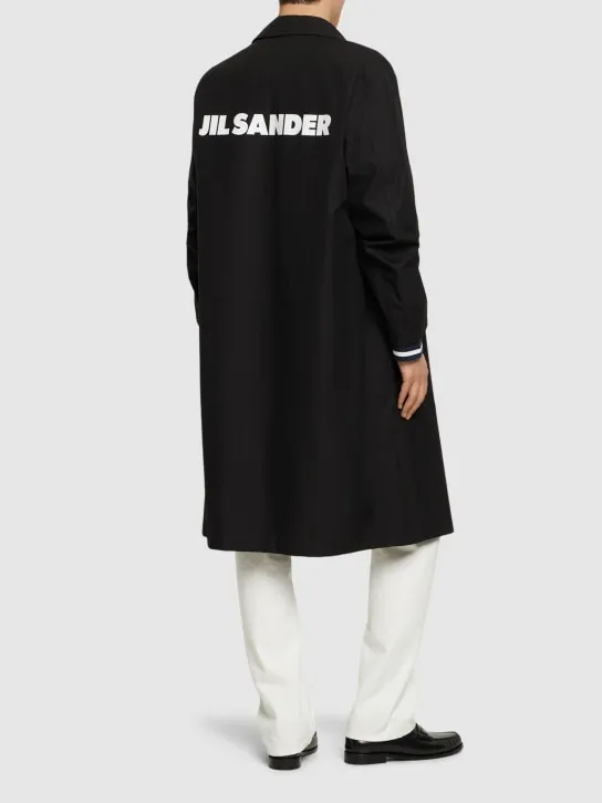 Jil Sander   Printed cotton poplin parka coat 