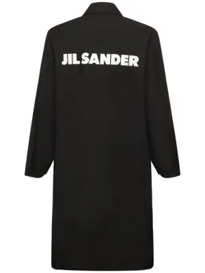 Jil Sander   Printed cotton poplin parka coat 