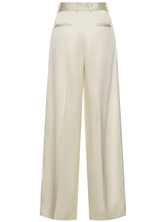 Jil Sander   Viscose &amp; silk twill wide pants 