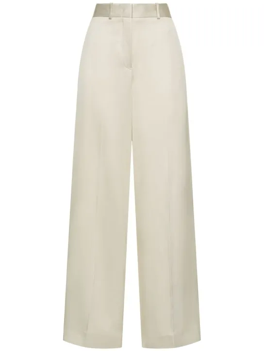 Jil Sander   Viscose &amp; silk twill wide pants 