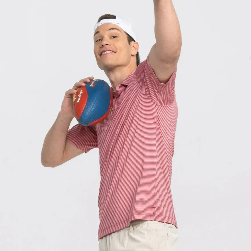 Largo Stripe Polo – Pink Nectar