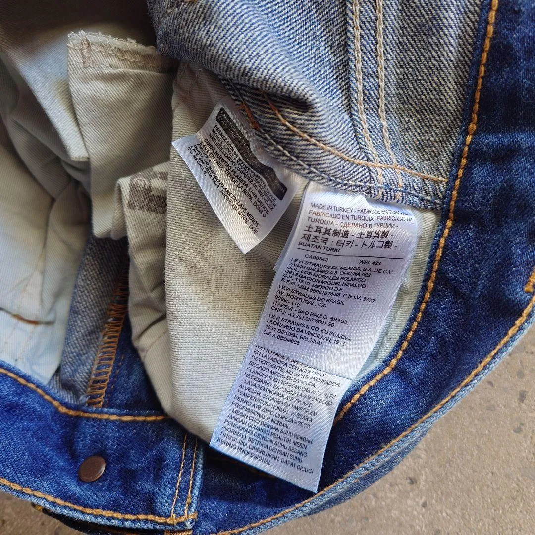 Levis’s リーバイス　606 トルコ製　スリム　w31 L32 オレンジタブ　復刻版