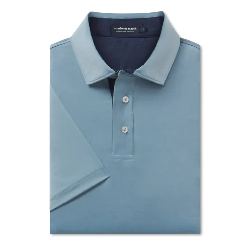 Lisbon Heather Performance Polo – Seafoam