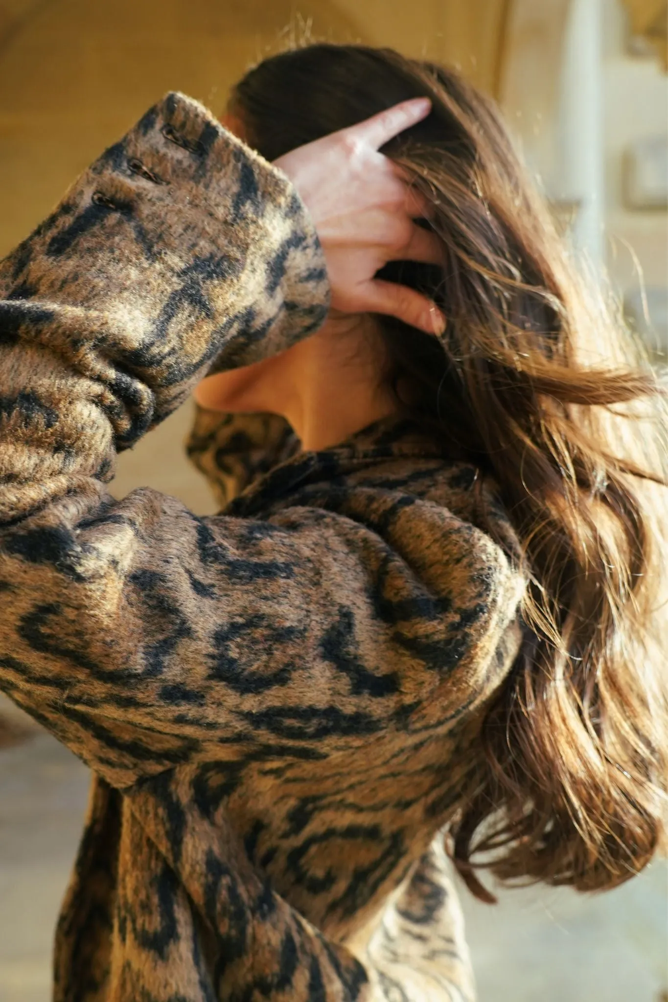 Love Laura Coat In Leopard
