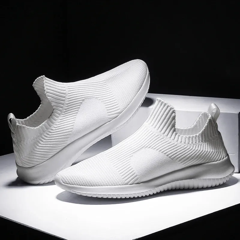 Men's Breathable Trend Flat White Shoes