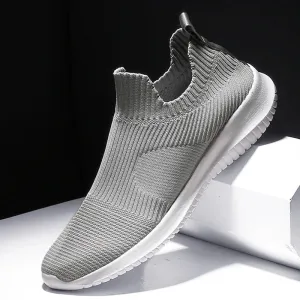 Men's Breathable Trend Flat White Shoes
