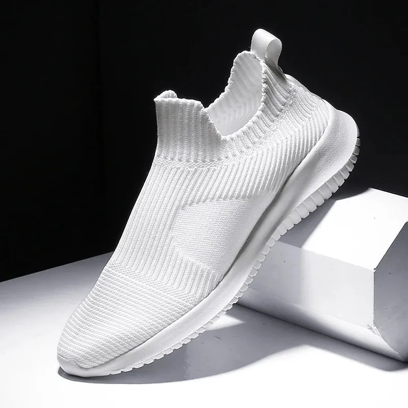 Men's Breathable Trend Flat White Shoes