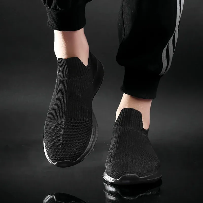 Men's Breathable Trend Flat White Shoes