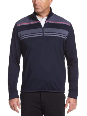 Mens Chest Block 1/4 Zip Shirt