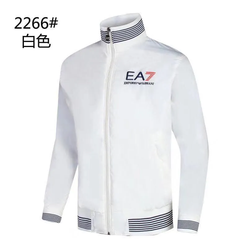 Men's Long Sleeve Track Jacket- White