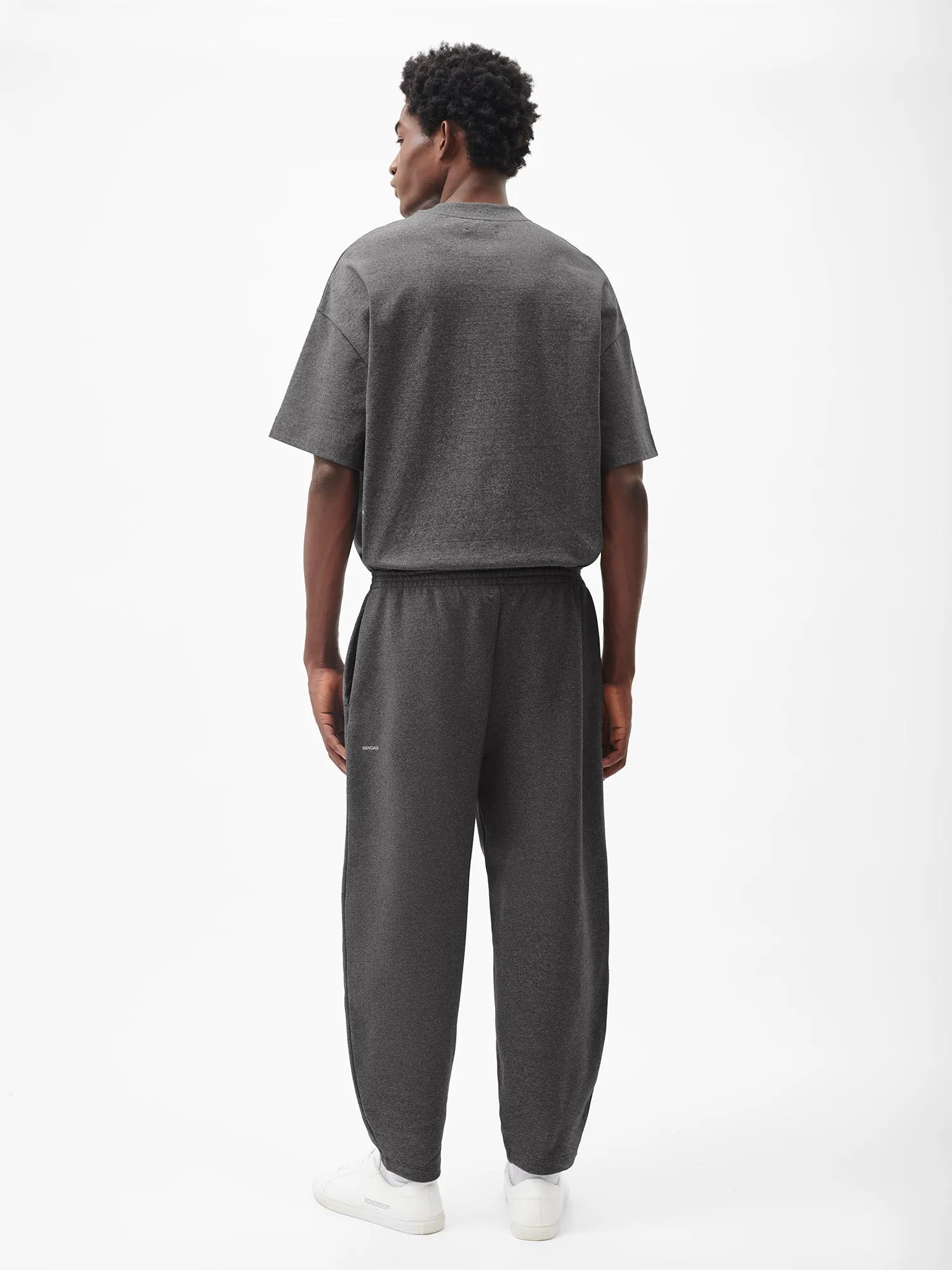 Mens Reclaimed Cotton Barrel-Leg Track Pants—reclaim charcoal