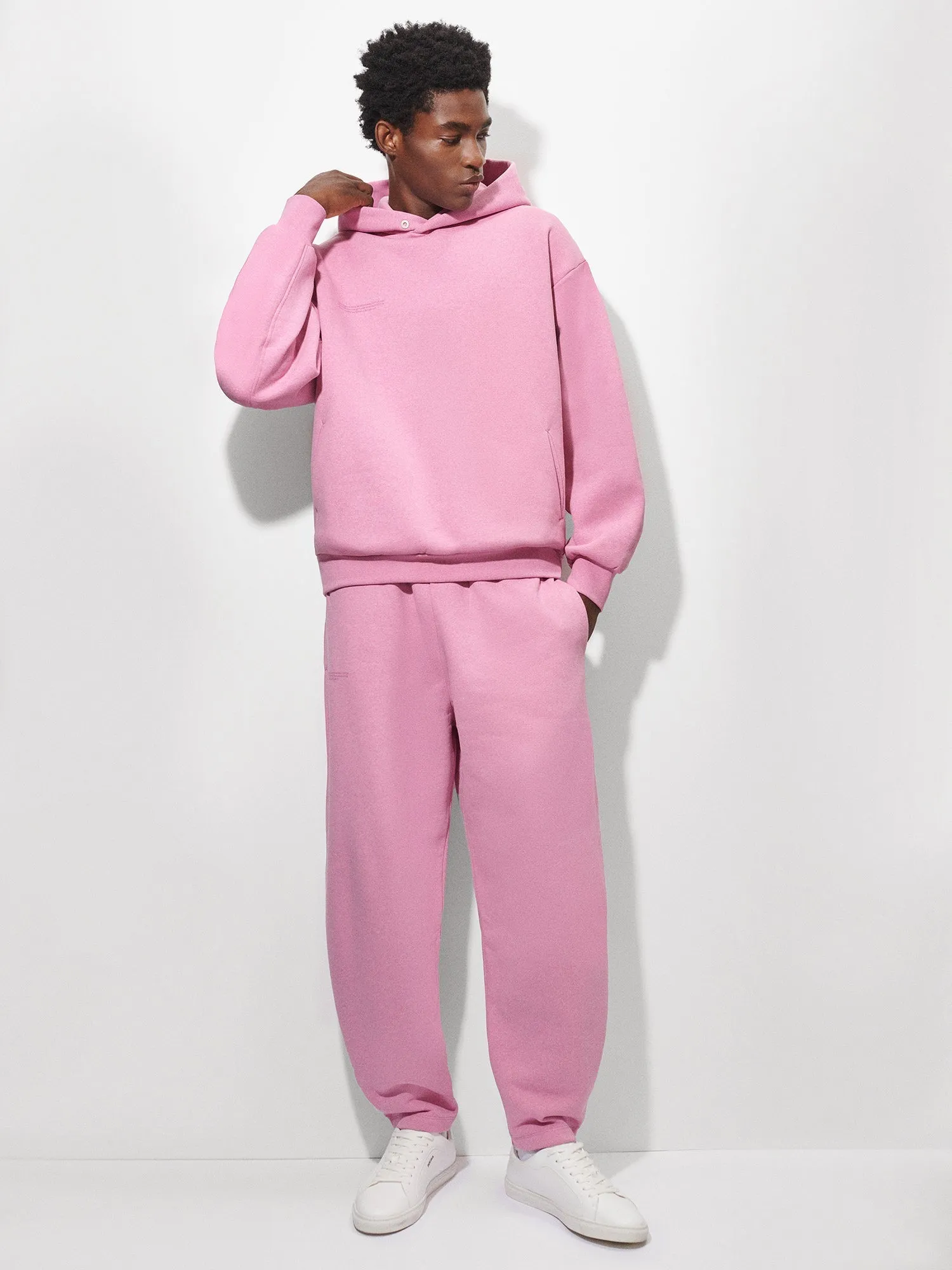Mens Reclaimed Cotton Barrel-Leg Track Pants—reclaim sakura