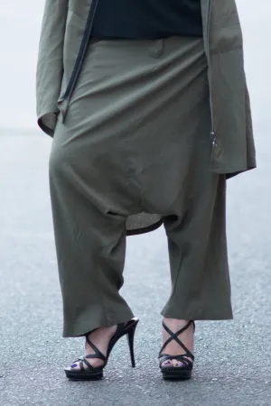 Military Green Harem Pants ANGELA