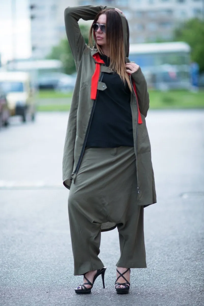 Military Green Harem Pants ANGELA