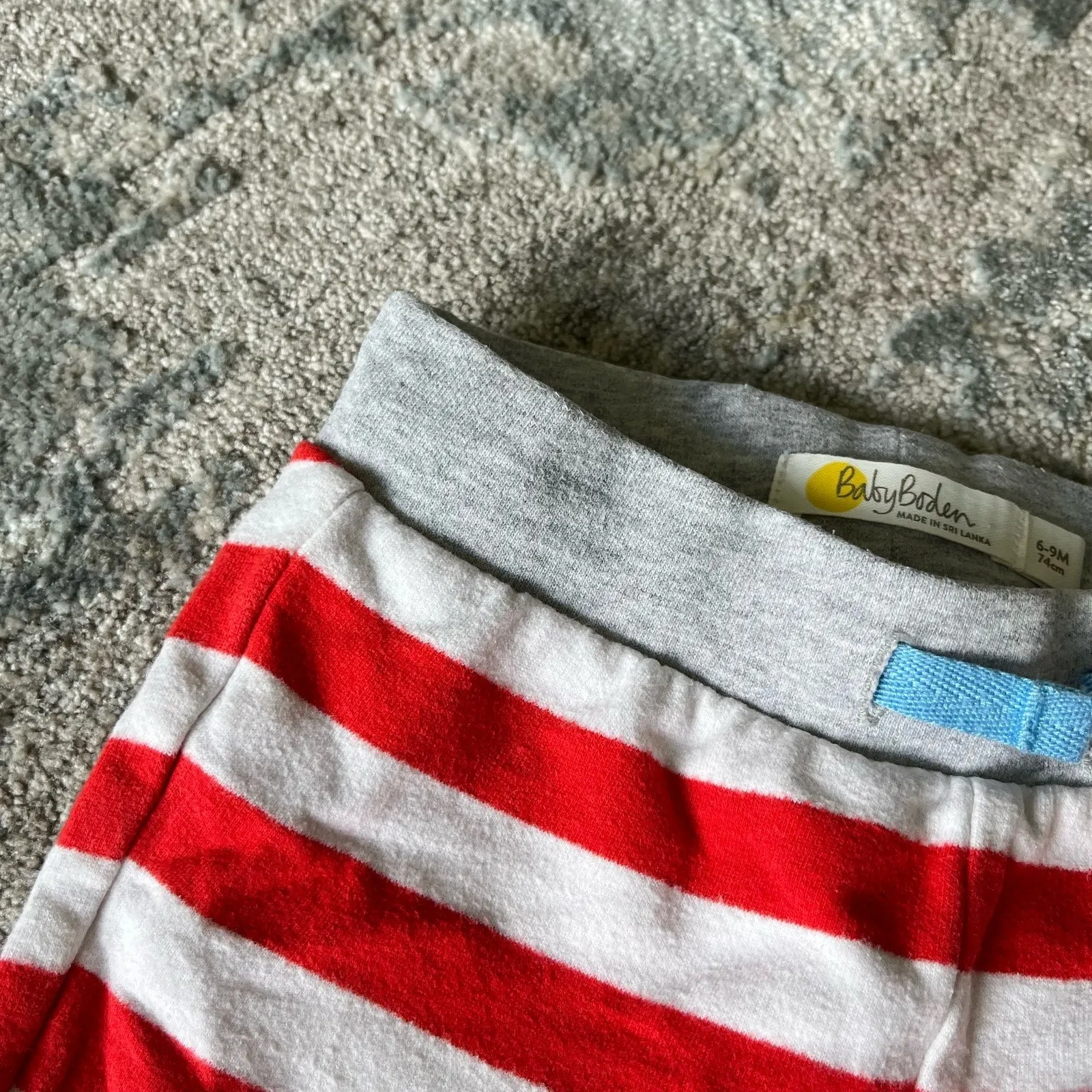 Mini Boden Appliqué Jersey Play Set Ivory/Fire Red Dog 6-9 Months