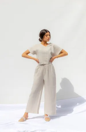 Natual Beige Oia Co-Ord Pants - Sabbia