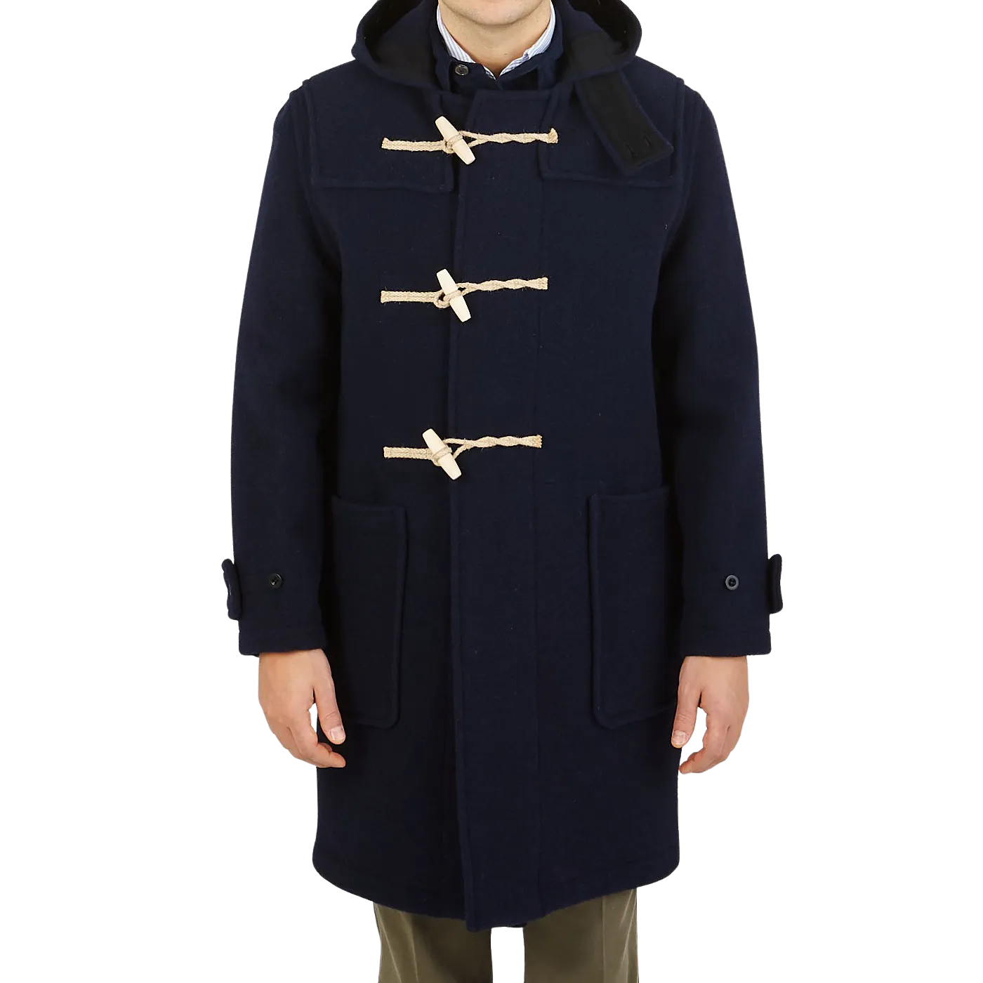 Navy Blue Wool Monty Duffle Coat