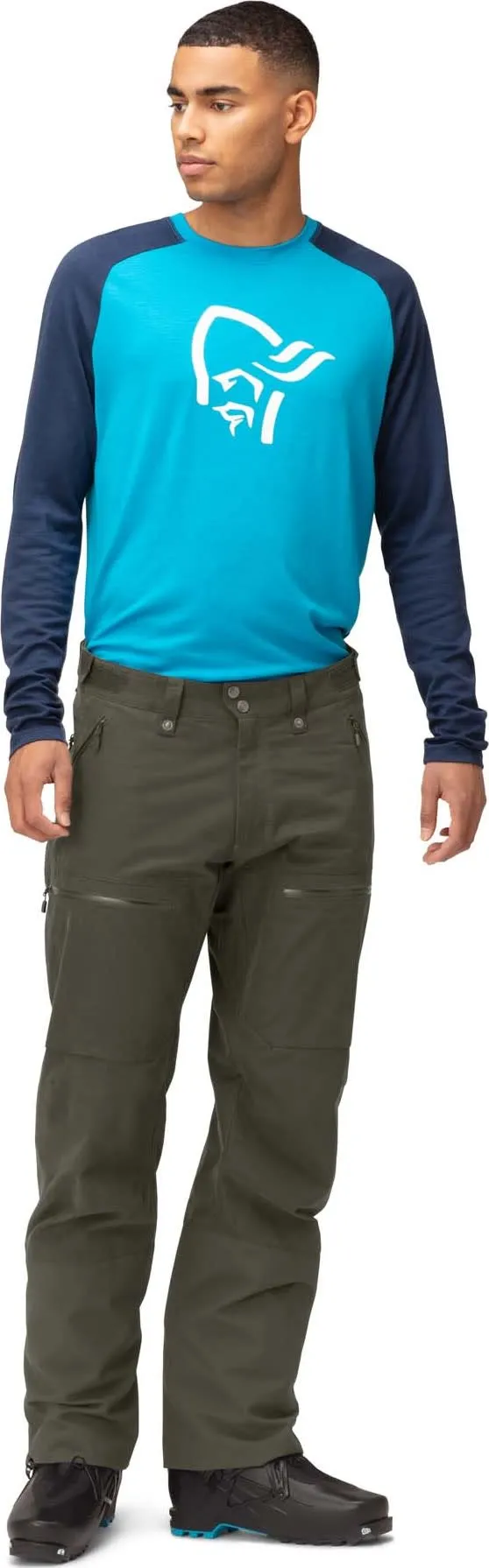 Norrøna Men&#x27;s Lyngen Cotton Pants Olive Night | Buy Norrøna Men&#x27;s Lyngen Cotton Pants Olive Night here | Outnorth