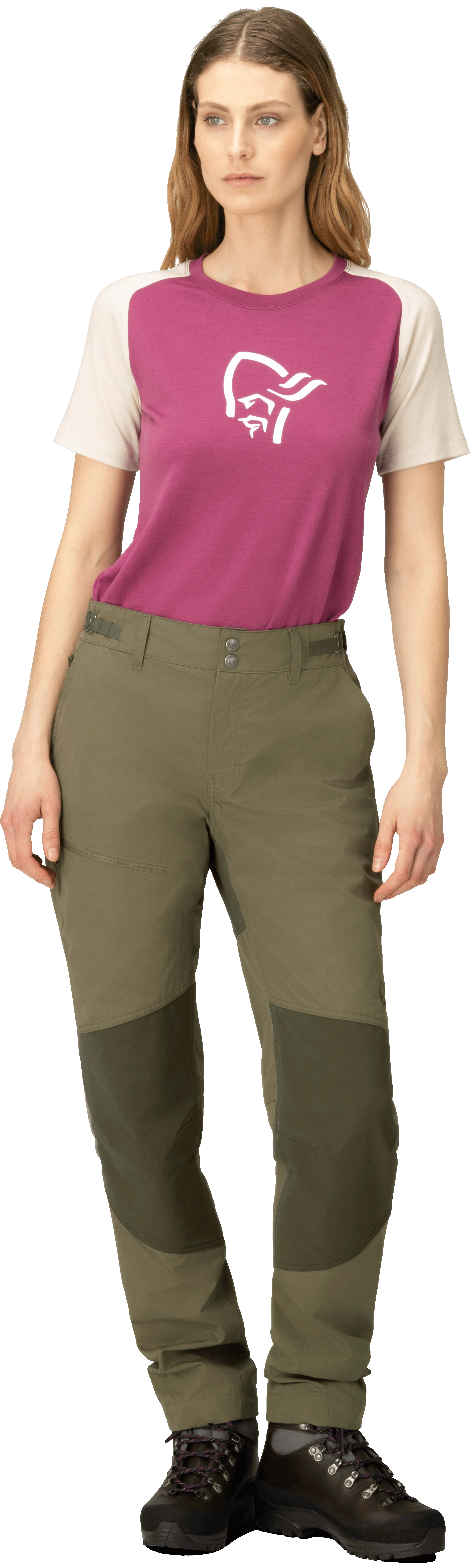 Norrøna Women&#x27;s Femund Mid Cotton Pants Olive Night | Buy Norrøna Women&#x27;s Femund Mid Cotton Pants Olive Night here | Outnorth