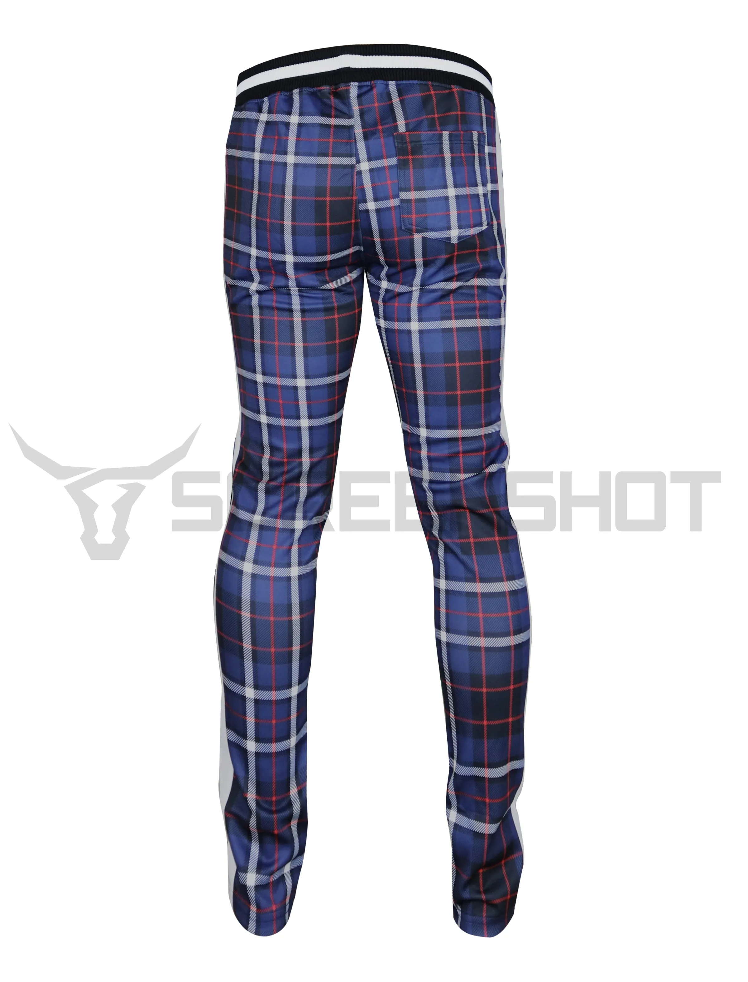 P41902-PATTERN PRINTED TRACK PANTS-NAVY