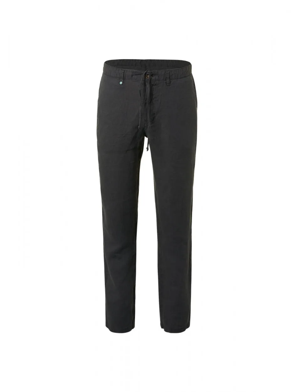 Pants Linen Garment Dyed | Dark Night