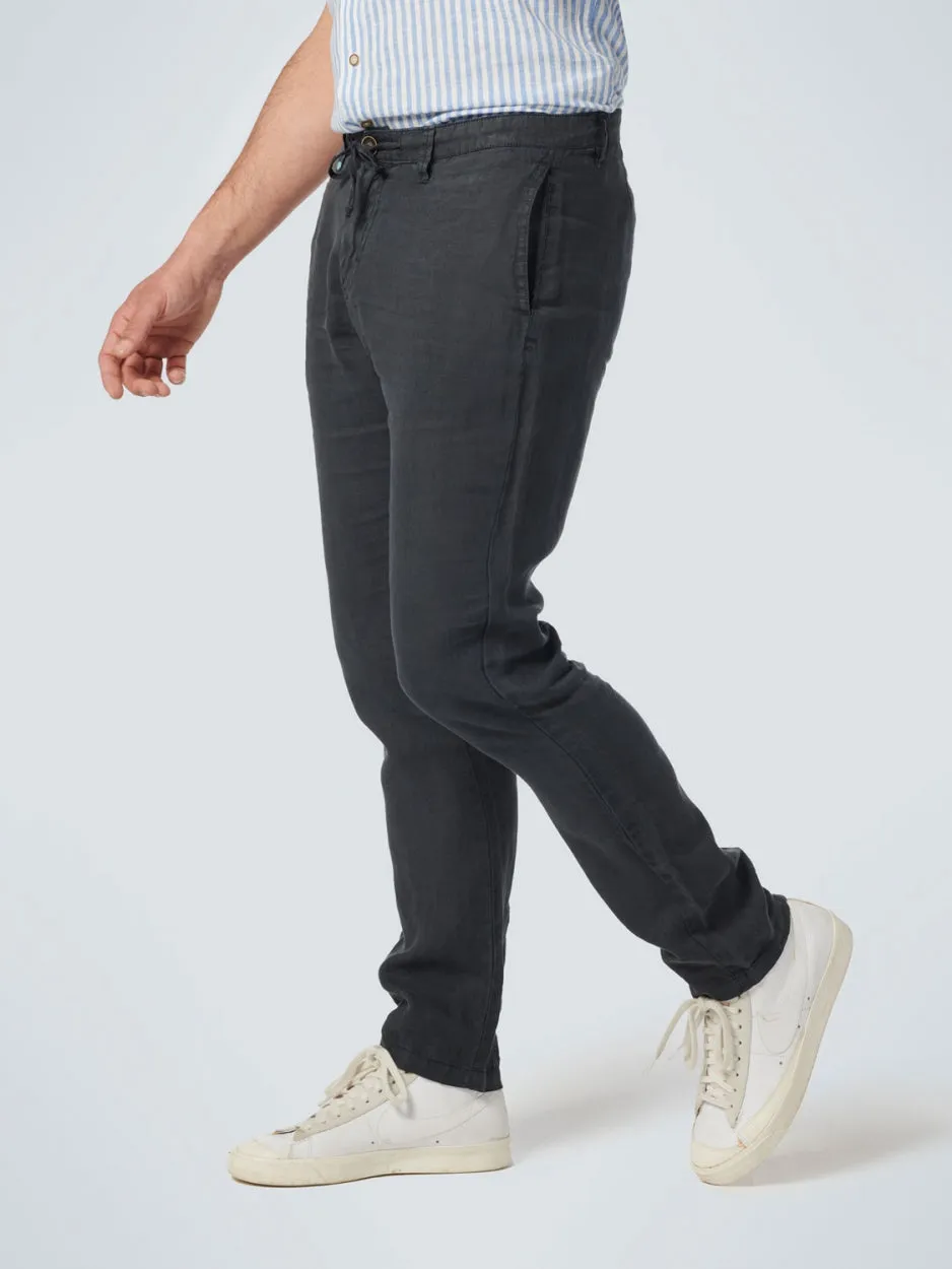 Pants Linen Garment Dyed | Dark Night
