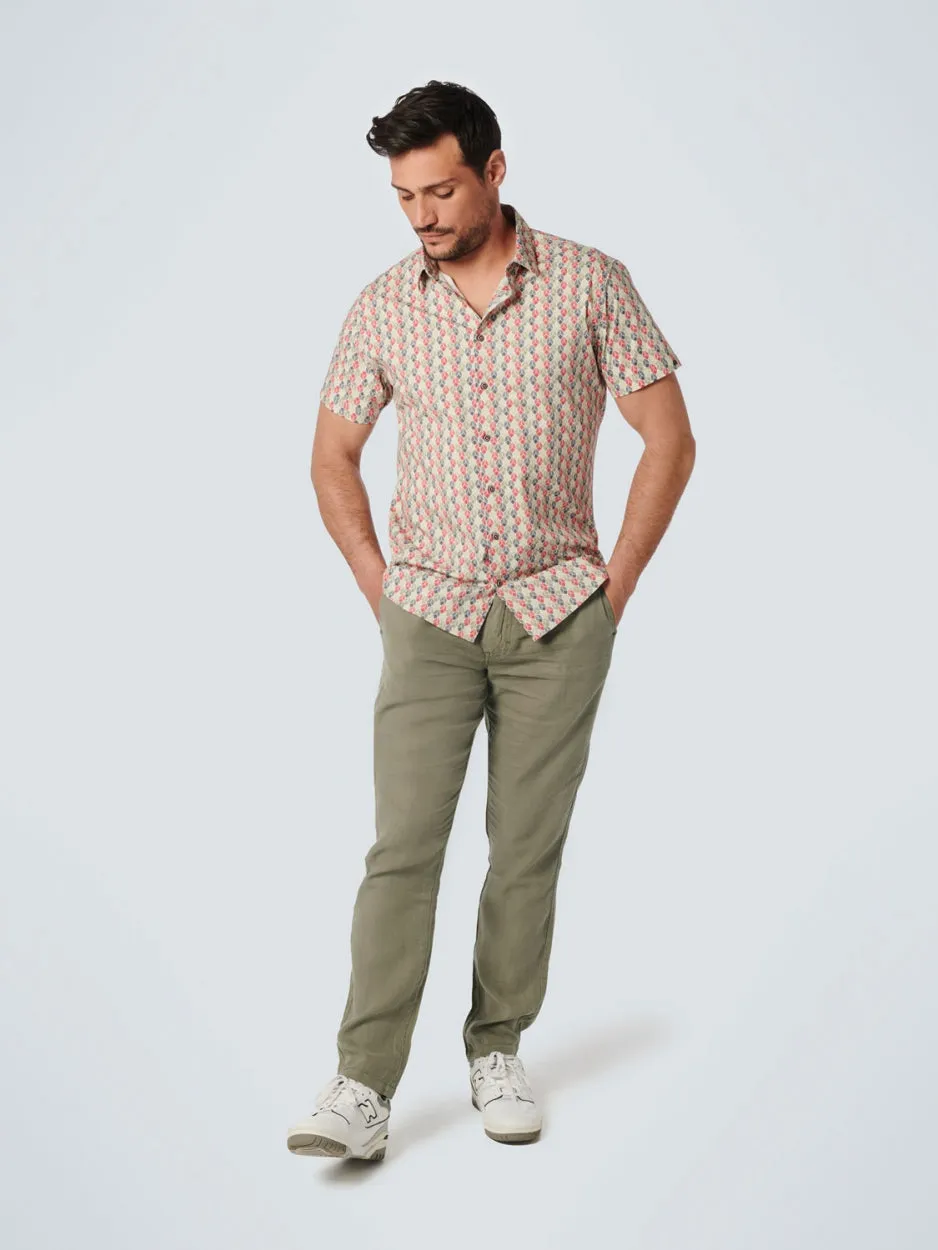 Pants Linen Garment Dyed | Light Army