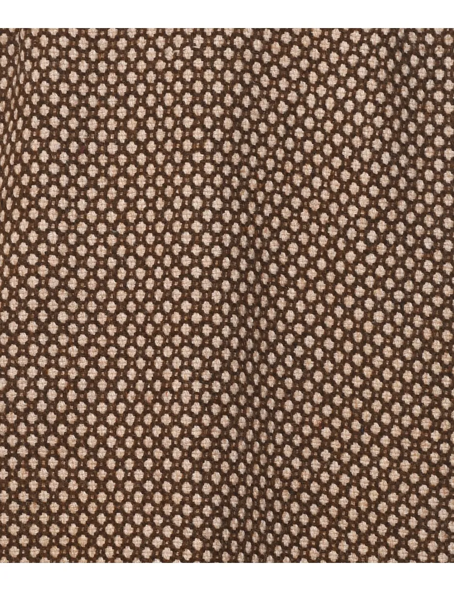 Patterned Pencil Skirt - M