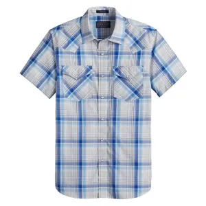 Pendleton | Ivory/Royal Plaid SS Frontier Shirt