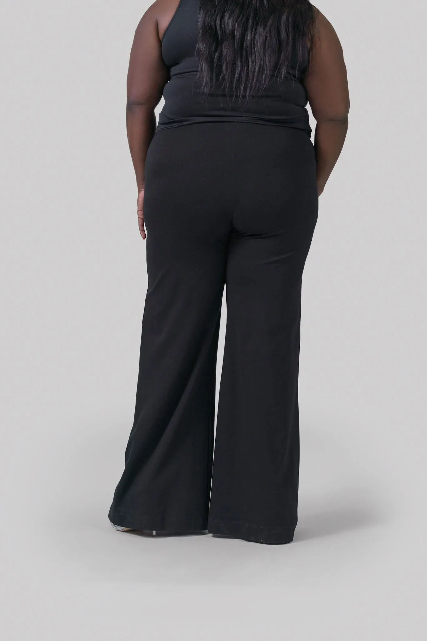 PONTE KNIT WIDE LEG PANT
