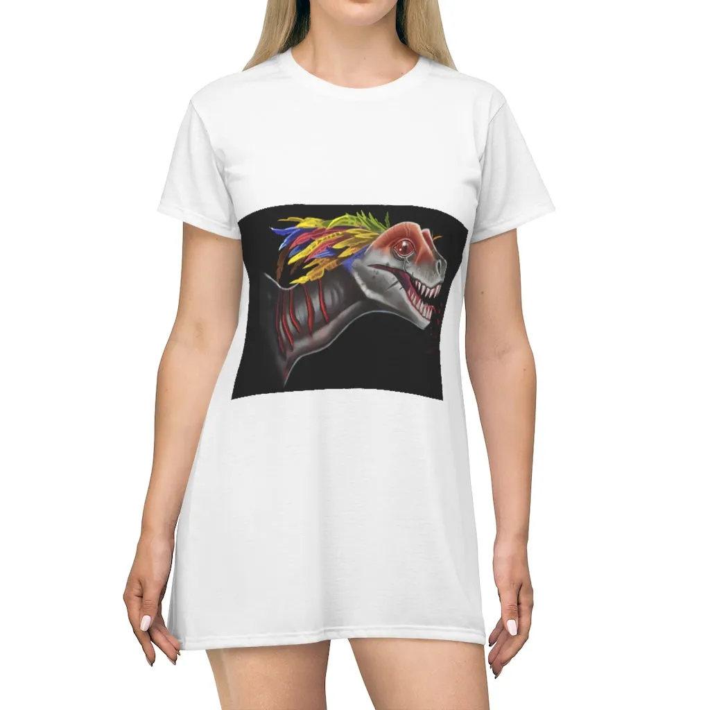 Raptor All Over Print T-Shirt Dress