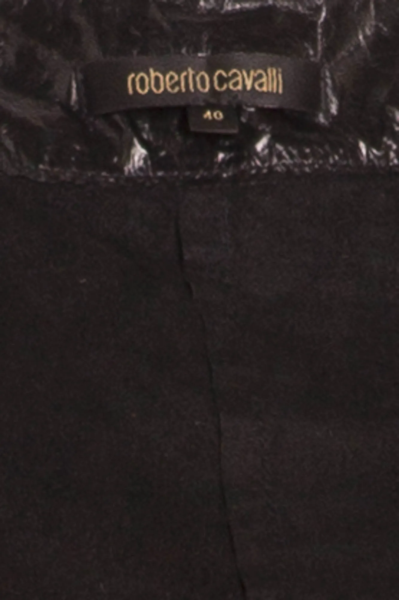 Roberto Cavalli - 2PC Black Lace Jacket and Skirt with Ruffles - IT 40