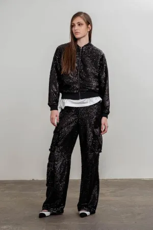 Sequin Cargo Pants