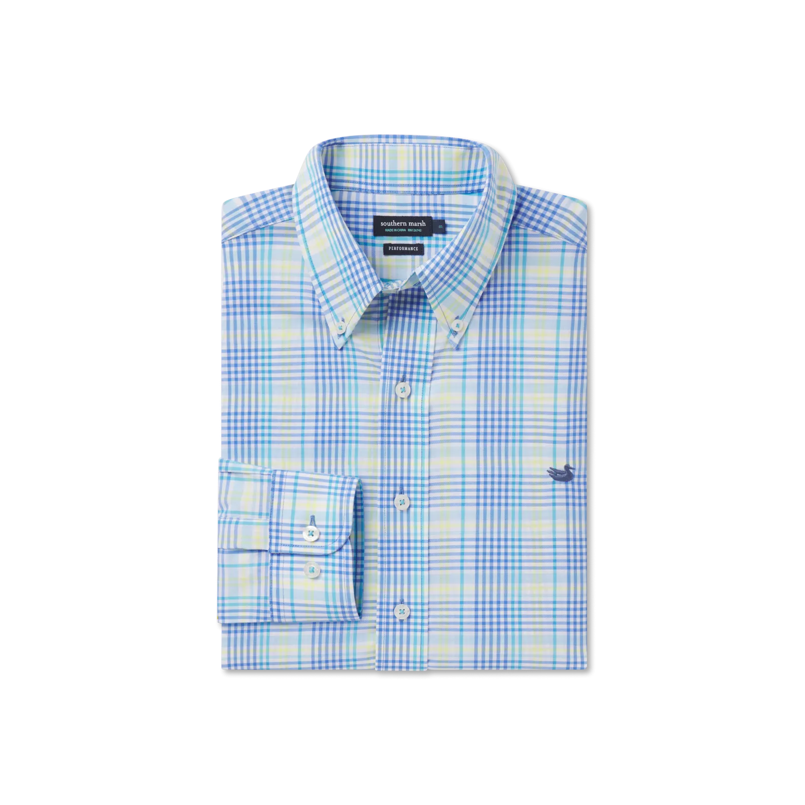 Shores Windowpane Performance Dress Shirt