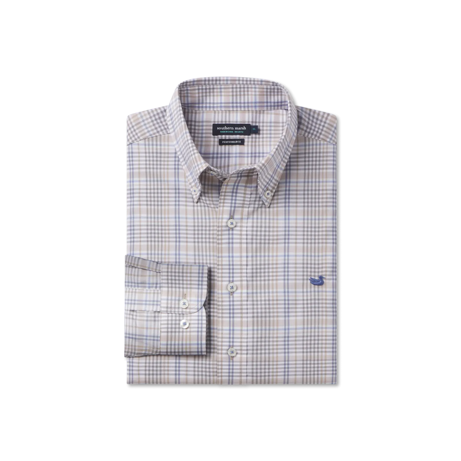 Shores Windowpane Performance Dress Shirt