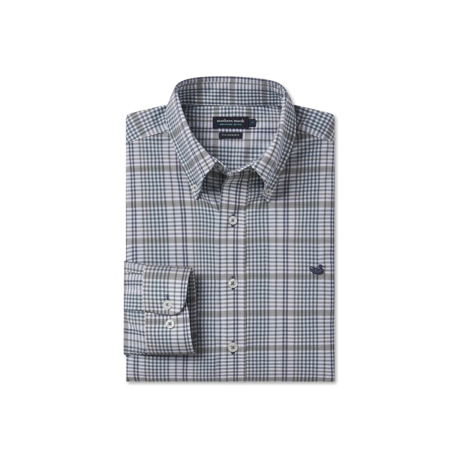 Shores Windowpane Performance Dress Shirt