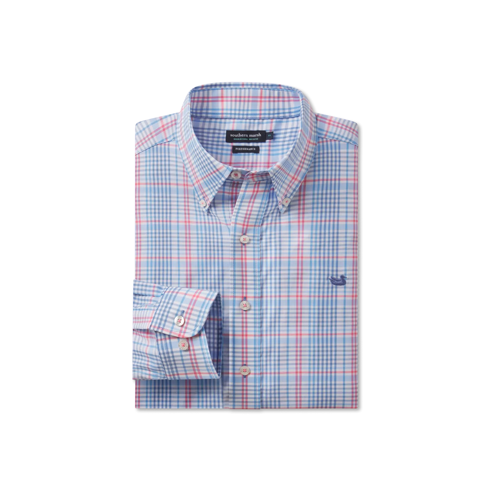 Shores Windowpane Performance Dress Shirt
