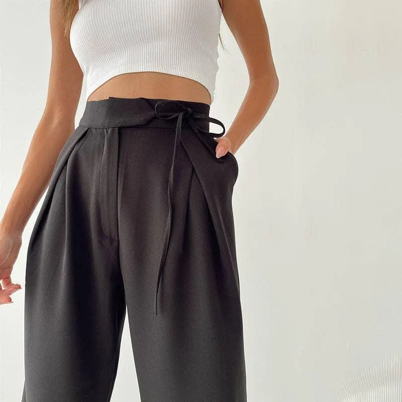 Solid High Waist Loose Sports Women Daily Pants CC21172PF