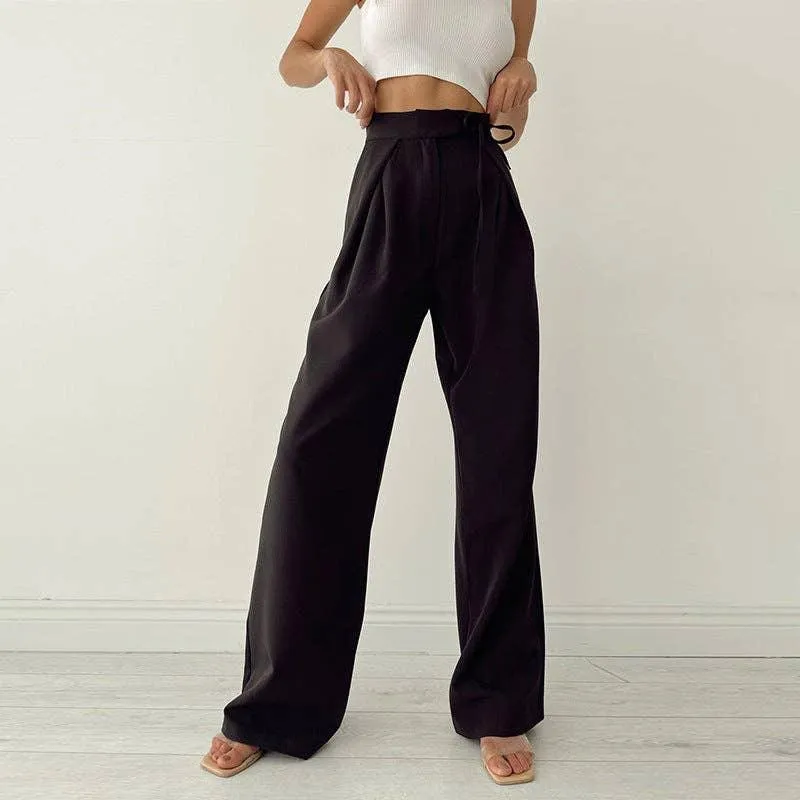 Solid High Waist Loose Sports Women Daily Pants CC21172PF