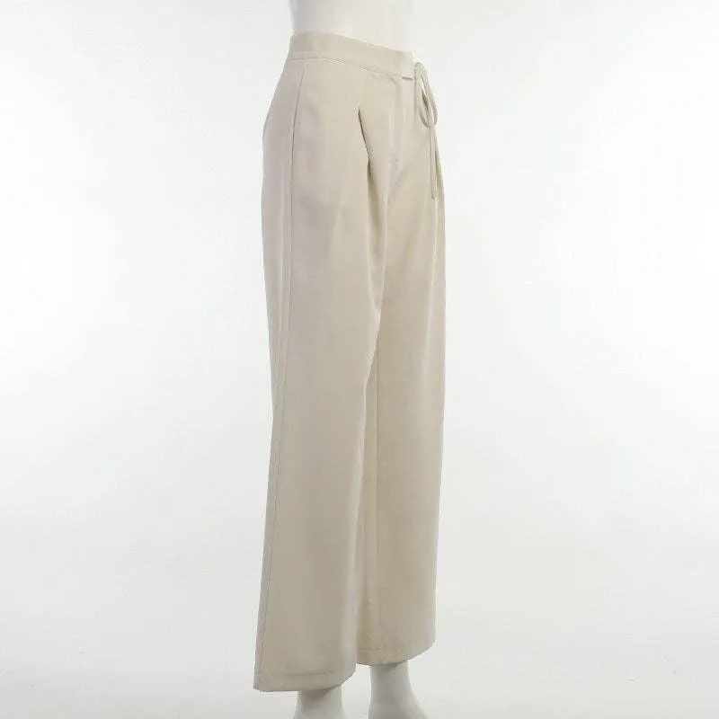 Solid High Waist Loose Sports Women Daily Pants CC21172PF